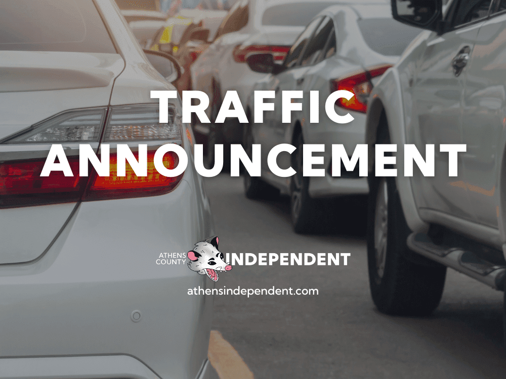 Ongoing traffic week of: Sept. 15, 2026 - Athens County Independent