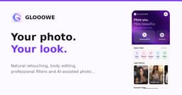 AI Photo Editing — 38 Looks, First Edit Free | Glooowe