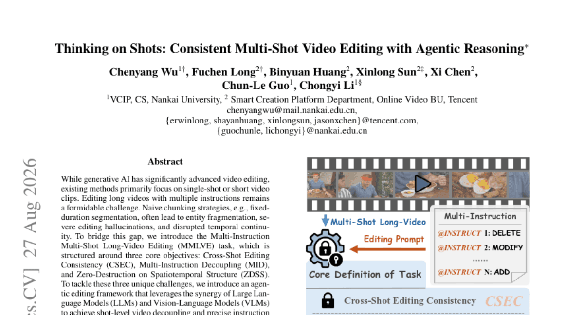 Thinking on Shots: Consistent Multi-Shot Video Editing with Agentic Reasoning