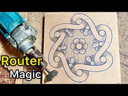 Beautiful Flower Door Carving with Router Machine // Amazing Wood Design for Beginners