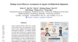 Taming Actor-Observer Asymmetry in Agents via Dialectical Alignment