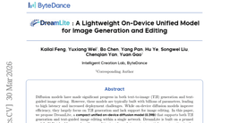 DreamLite: A Lightweight On-Device Unified Model for Image Generation and Editing