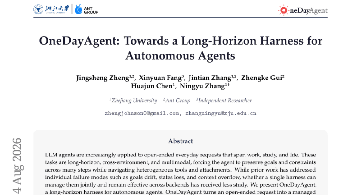 OneDayAgent: Towards a Long-Horizon Harness for Autonomous Agents