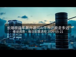 长端收益率飙升逼问AI牛市还能走多远 | 维谈洞悉 – 每日配置透视 2026-05-21