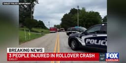 Police: 3 taken to hospital after Easley rollover crash