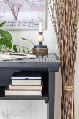 How to Upcycle an Old Desk with Chalk Paint and a Stencil