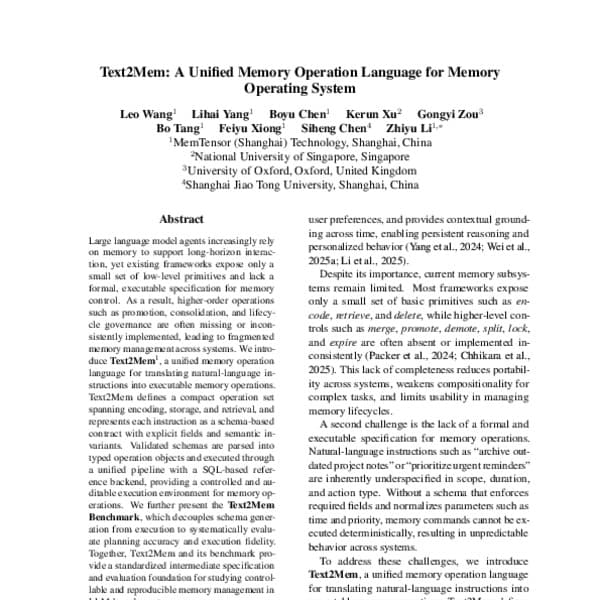 Text2Mem: A Unified Memory Operation Language for ...