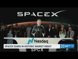 SpaceX goes public with record IPO as stock surges on day one