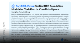 PolyOCR-Venus: Unified OCR Foundation Models for Text- ...