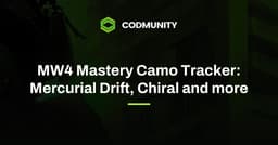 MW4 Mastery Camo Tracker: Mercurial Drift, Chiral and more