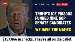 Trump Fills The ICE Prisons. The Prison Companies Fund Nine GOP Senate Candidates.