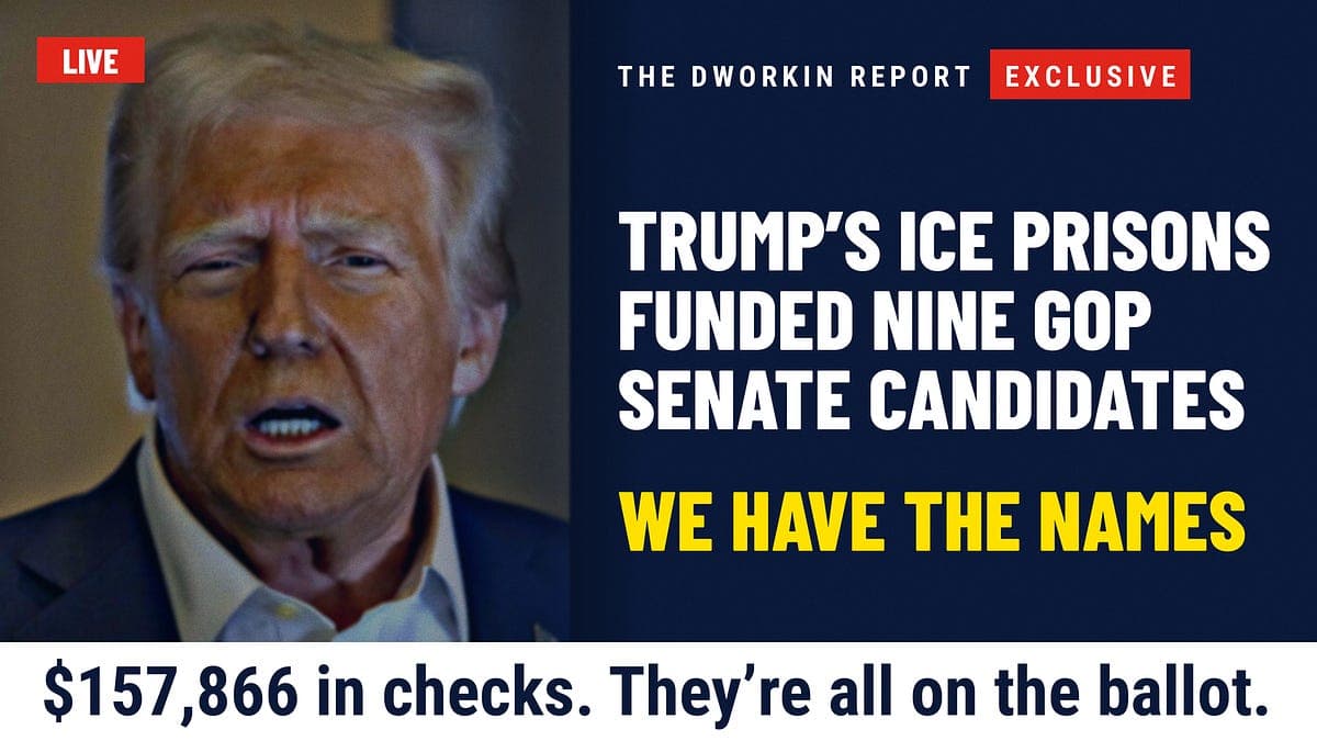 Trump Fills The ICE Prisons. The Prison Companies Fund Nine GOP Senate Candidates.