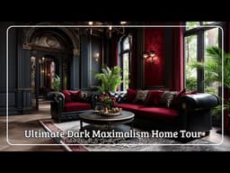 Ultimate Dark Maximalism Home Tour 🖤 Velvet Walls & Gothic Glamour Interior Design