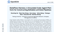 DataFlow-Harness: A Grounded Code-Agent Platform for Constructing Editable LLM Data Pipelines