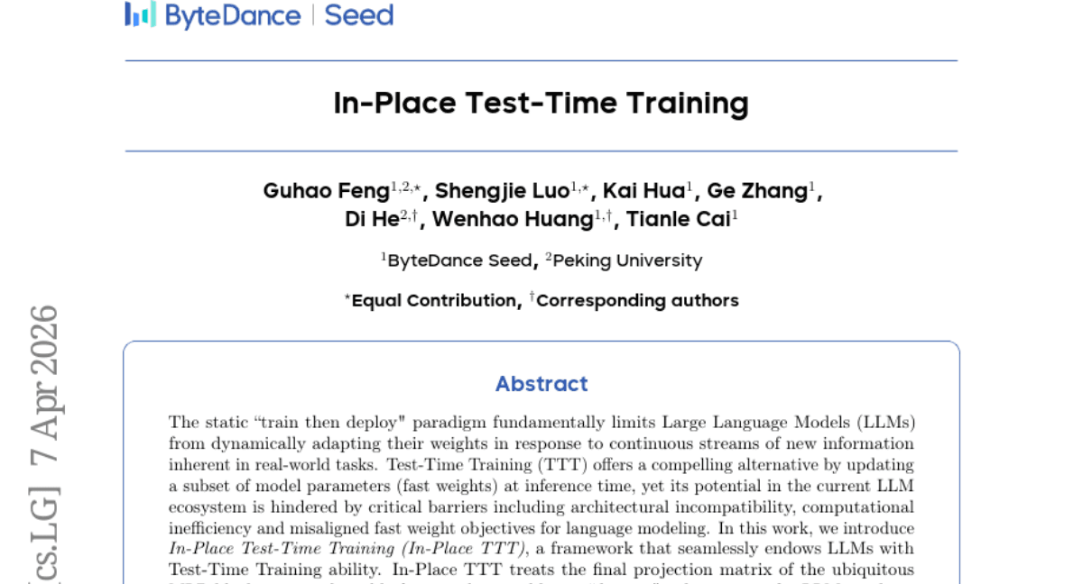 In-Place Test-Time Training