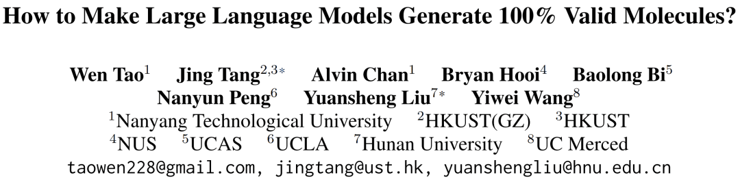 EMNLP 2025 | 如何让大语言模型100%生成有效的分子？ - 智源社区