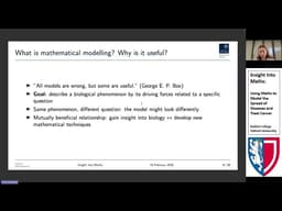 Insight Into Maths 2026 - Using Maths to Model the Spread of Diseases and Treat Cancer