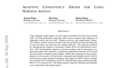 Adaptive Consistency Graph for Long-Horizon Agents