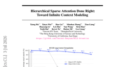 Hierarchical Sparse Attention Done Right: Toward Infinite Context Modeling