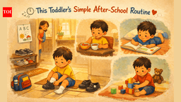 This toddler’s after-school routine is winning the internet | - The Times of India