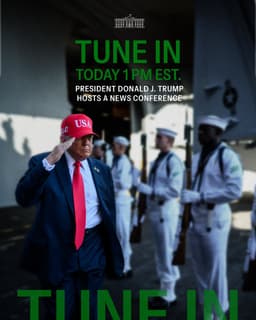 @POTUS reposted: TODAY. DON’T MISS THIS. 🇺🇸

A major moment for America. 1:00 PM EST — Live on Wh...