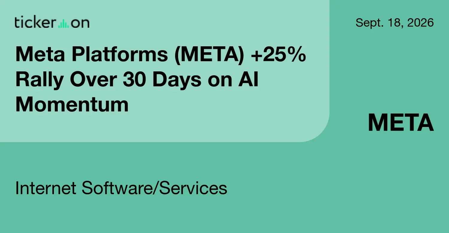 Meta Platforms (META) +25% Rally Over 30 Days on AI Momentum