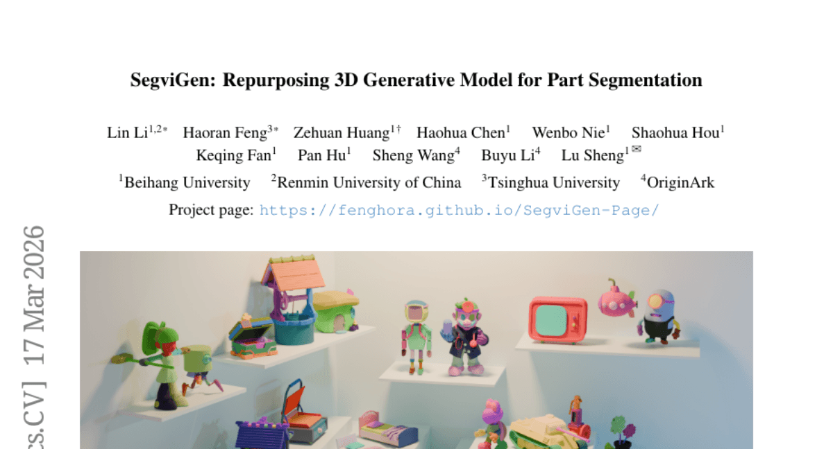 SegviGen: Repurposing 3D Generative Model for Part Segmentation