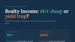 Realty Income: Dirt Cheap or Yield Trap? - by Dave Ahern