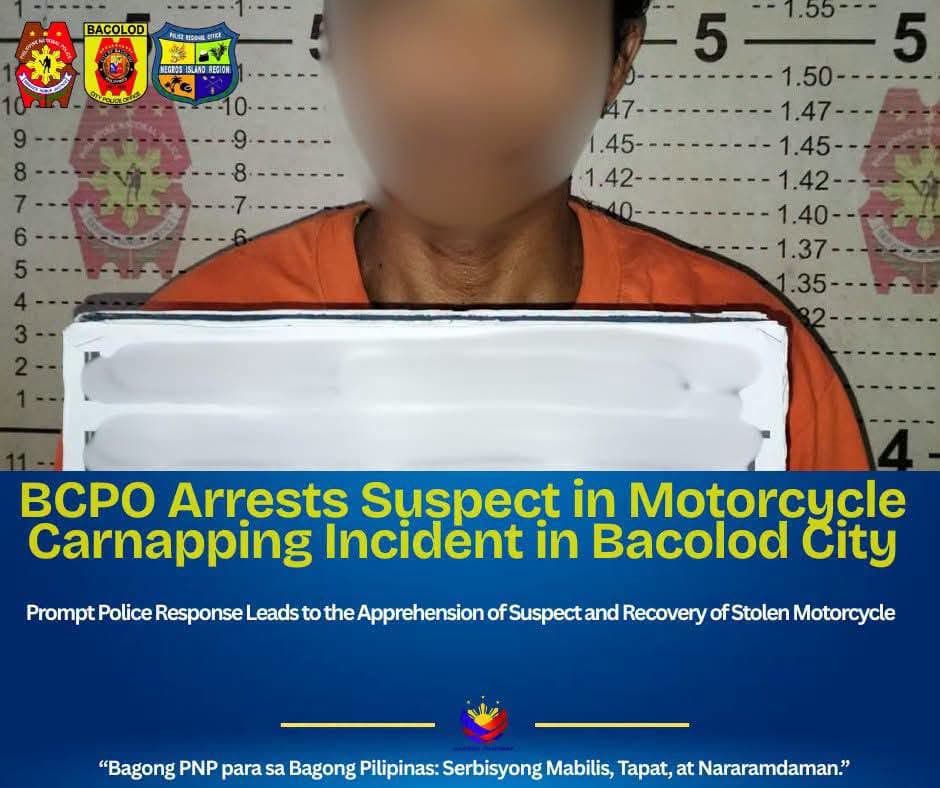 Bacolod Police Nabs Carnapping Suspect