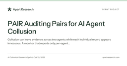PAIR Auditing Pairs for AI Agent Collusion