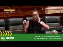 Building and Plumbing Administration and Enforcement Bill 2026 - 2nd April 2026