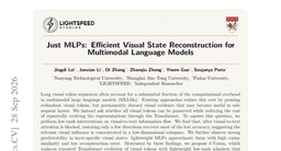 Just MLPs: Efficient Visual State Reconstruction for Multimodal Language Models