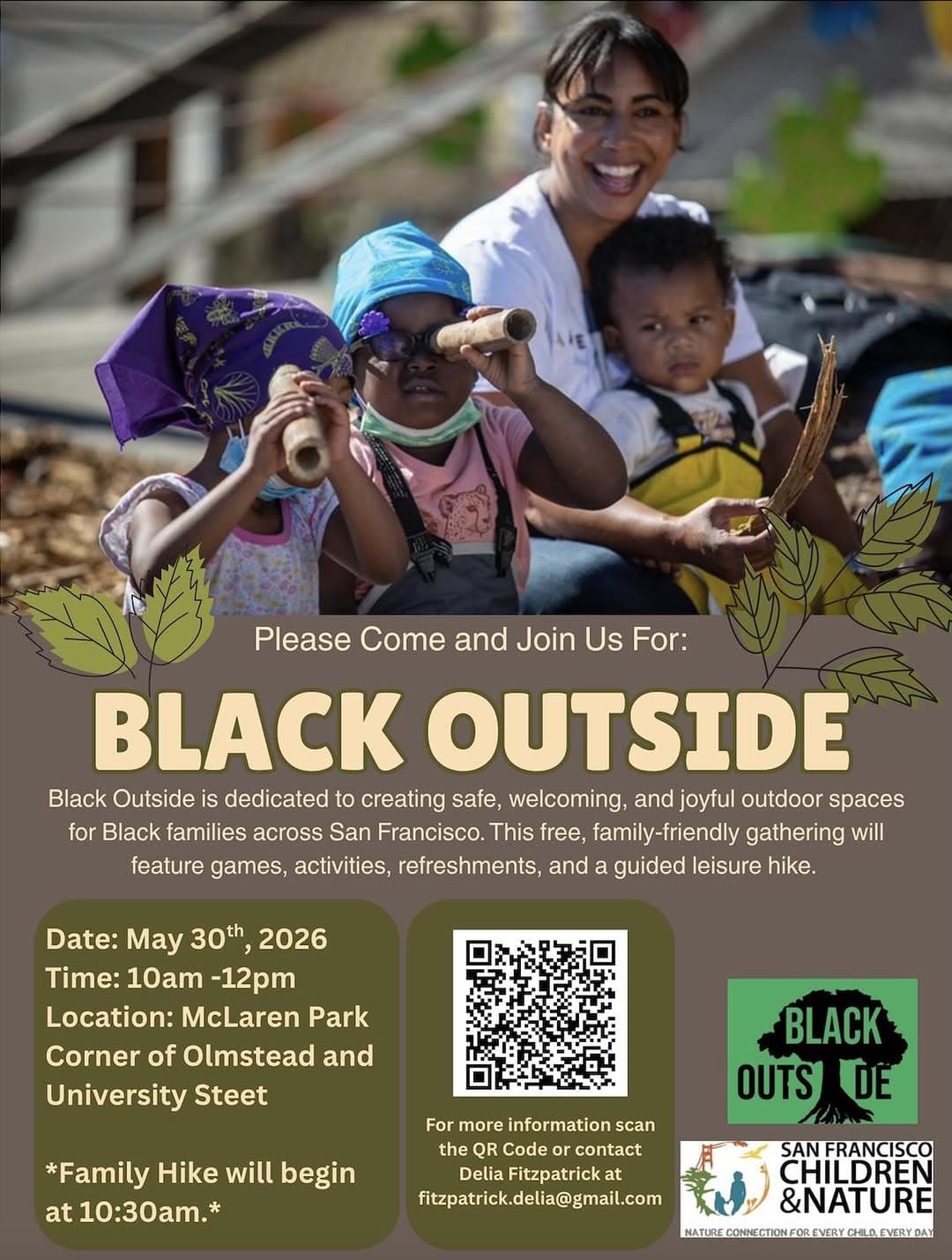 SF’s Free “Black Outside” Festival: Family Hike + Games (McLaren Park)