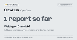 ClawHub skill review time