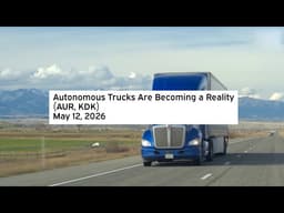 Autonomous Trucks Are Becoming a Reality #Aurora #Kodiak #Waabi #Nvidia #Uber SelfDriving #AI