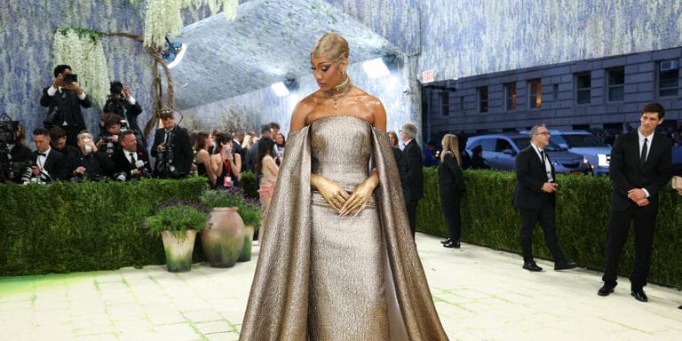 A'ja Wilson's metallic Met Gala look is giving MVP energy ...