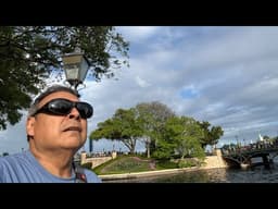 Artemis rocket launch from a Disney Park view