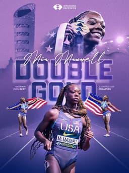 @LylesNoah reposted: SHE CONQUERED AND SHE DELIVERED 👑

🇺🇸’s Mia Maxwell completes the sprint double,...