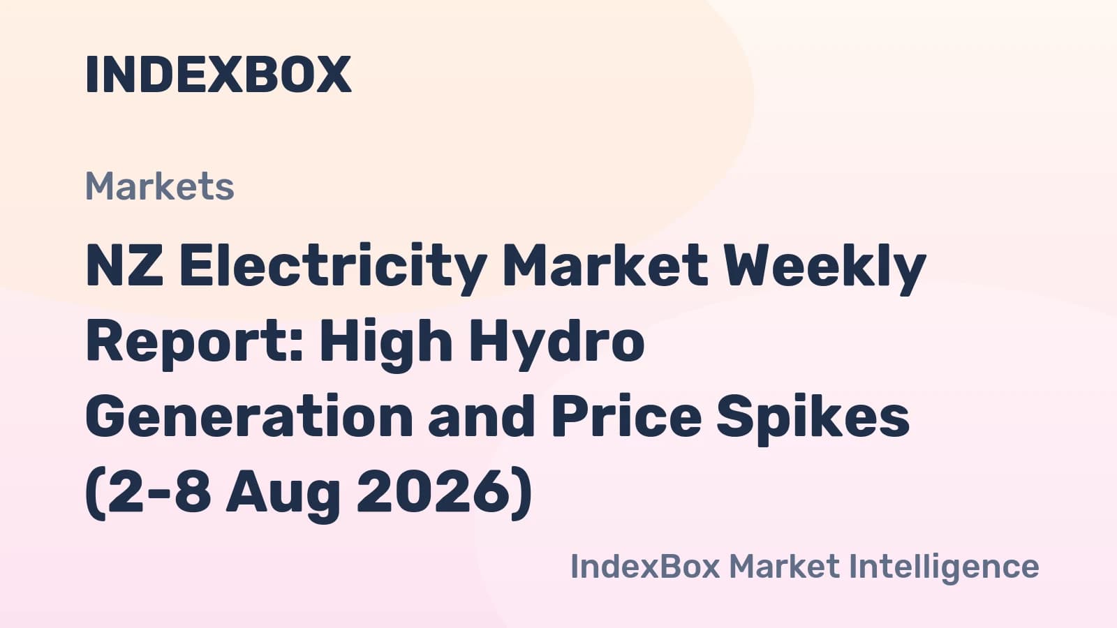 High Hydro Generation and Price Spikes (2-8 Aug 2026)