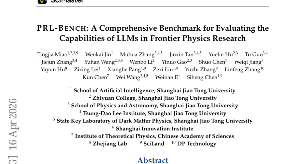PRL-Bench: A Comprehensive Benchmark Evaluating LLMs' Capabilities in Frontier Physics Research