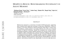 MemSyco-Bench: Benchmarking Sycophancy in Agent Memory