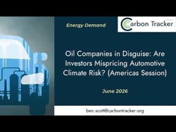 Oil Companies in Disguise: Are Investors Mispricing Automotive Climate Risk? (Americas Session)
