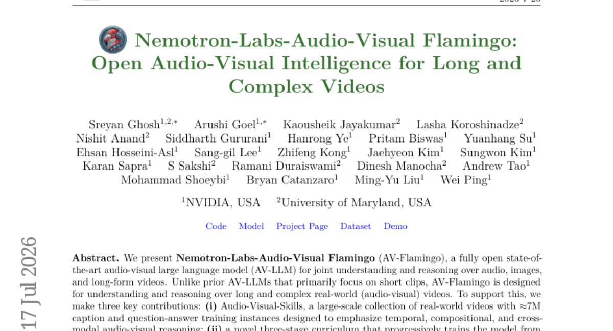 Audio-Visual Flamingo: Open Audio-Visual Intelligence for Long and Complex Videos