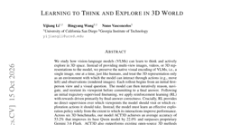 Learning to Think and Explore in 3D World