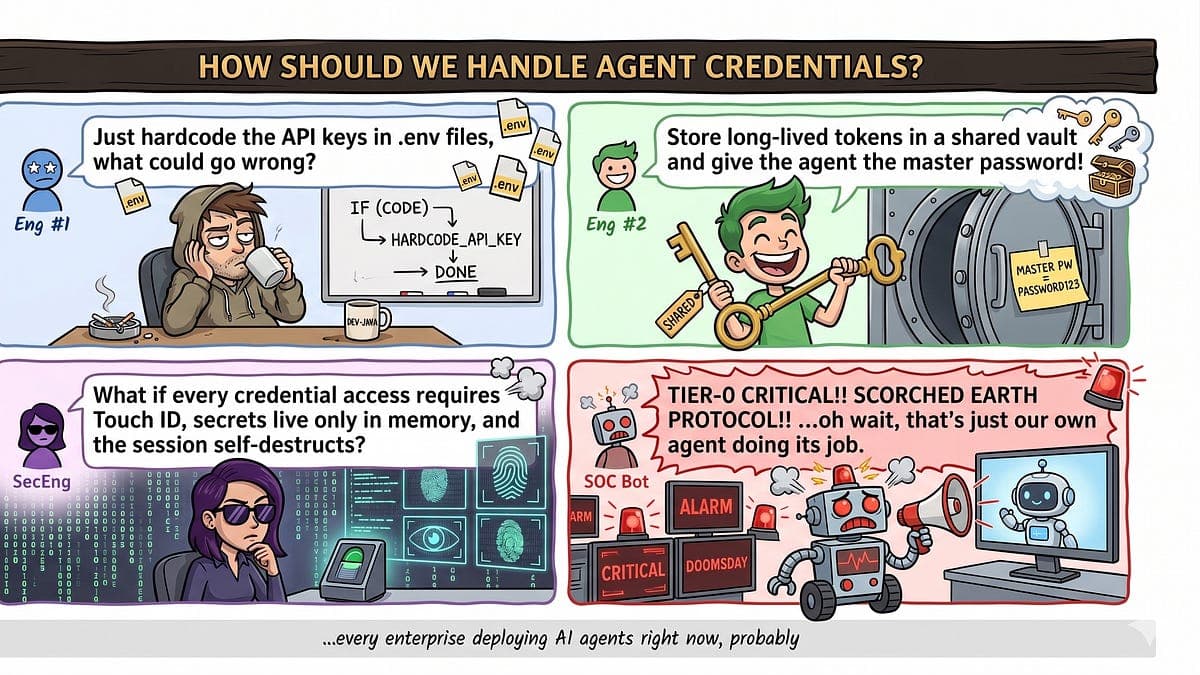 How do you give an AI agent a password without losing your mind (or your secrets)?
