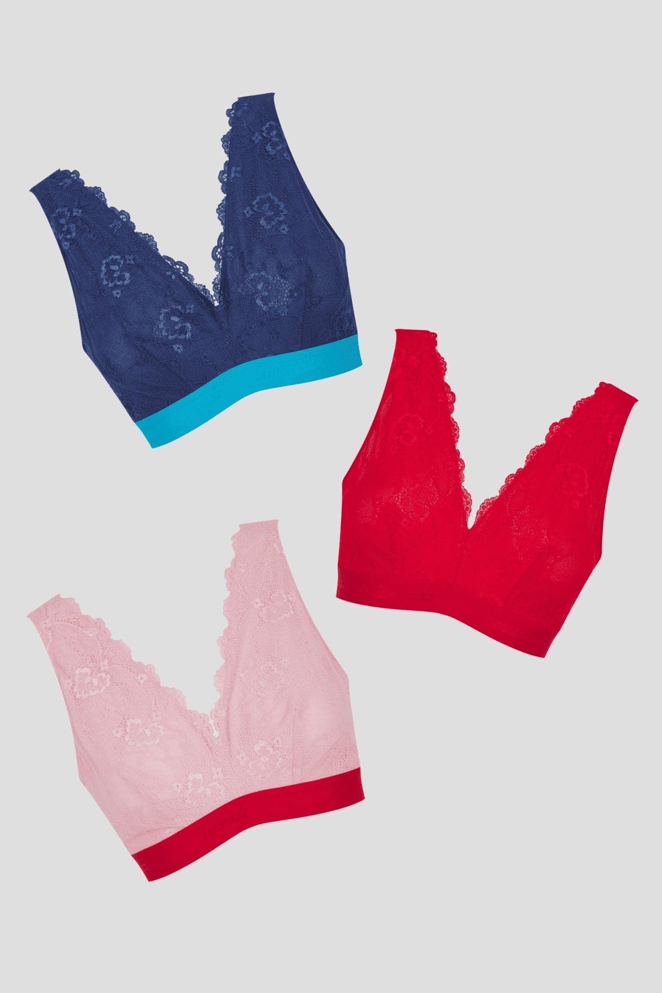 Lace Fuller Cup Bralette Bestsellers - 3 Pack - Lemonade Dolls