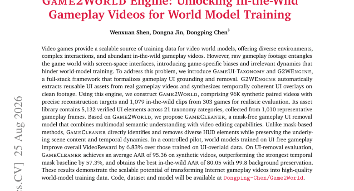 Game2World Engine: Unlocking In-the-Wild Gameplay Videos for World Model Training
