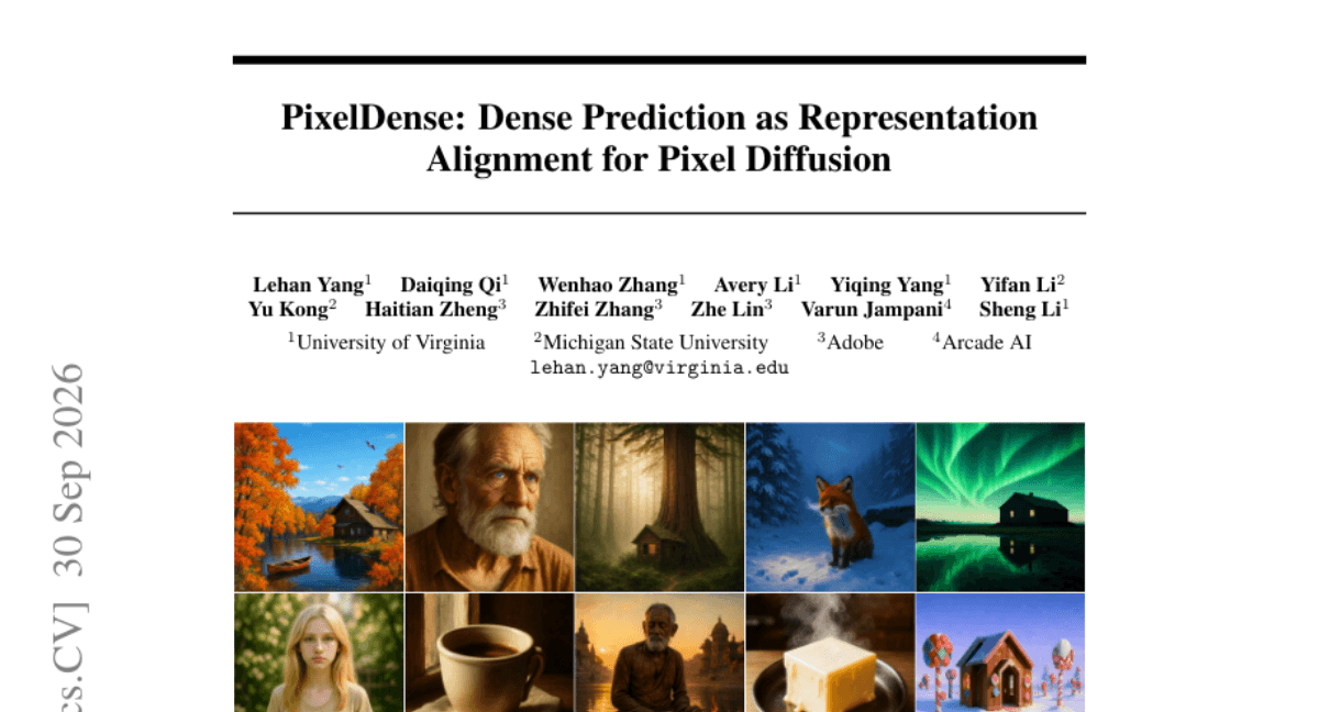 PixelDense: Dense Prediction as Representation Alignment for Pixel Diffusion