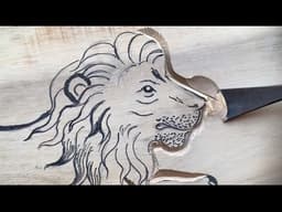 Detailed wood carving tutorial of a lion