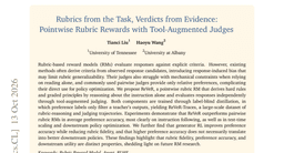 Rubrics from the Task, Verdicts from Evidence: Pointwise Rubric Rewards with Tool-Augmented Judges